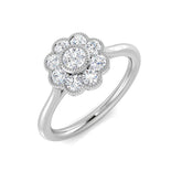 Vintage Cluster Engagement Ring in Gold